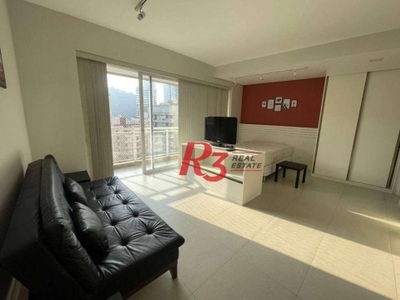 Studio com 1 dormitório, 50 m² - venda por r$ 901.000,00 ou aluguel por r$ 4.450,00/mês - pompéia - santos/sp