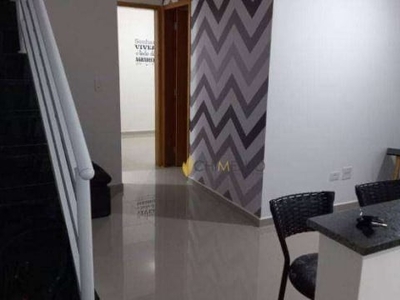 Cobertura com 2 dormitórios para alugar, 142 m² por r$ 2.530,00/mês - vila assunção - santo andré/sp