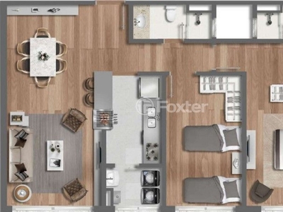 Apartamento 2 dorms à venda Rua Dona Amélia, Santa Tereza - Porto Alegre