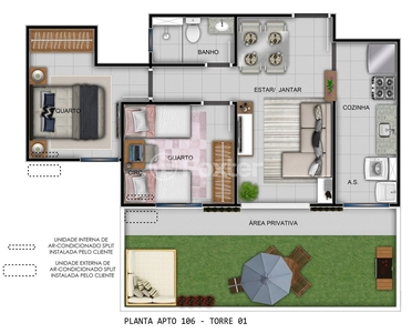 Apartamento 1 dorm à venda Rua Diretriz Viária, Costa e Silva - Porto Alegre