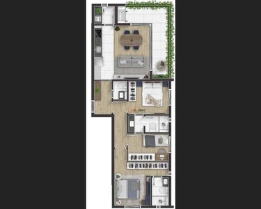 Apartamento novo 3 suítes 79 m² no bairro Portão