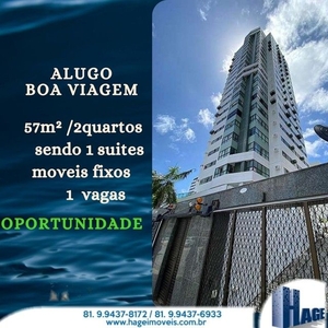 Apartamento para aluguel tem 57 metros quadrados com 2 quartos em Pina - Recife - PE