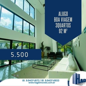 Apartamento para aluguel tem 92 metros quadrados com 3 quartos em Boa Viagem - Recife - PE