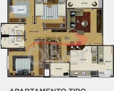 RESIDENCIAL BELLINI, APARTAMENTO 3 DORMITORIOS ( 1 SUITE ), 2 VAGAS DE GARAGEM, VILA IZABE