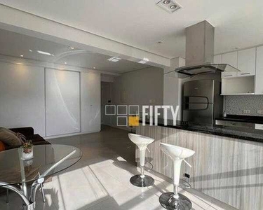 Apartamento com 1 dormitório para alugar, 51 m² por R$ 3.800,00/mês - Brooklin - São Paulo