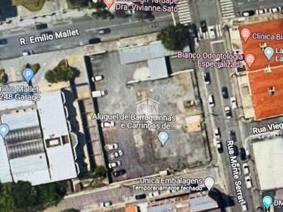 Terreno para locação no Tatuapé com 1702 m², excelente localização próximo ao Metrô Carrão, aceita