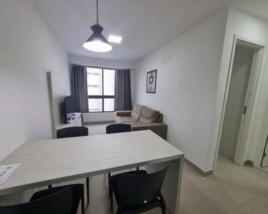 Alugo lindo Flat Mobiliado, 34m² 1 Quarto, Porcelanato, Localização Top perto de tudo na