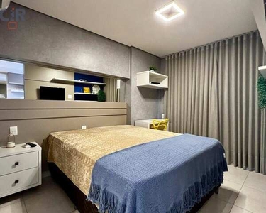 Flat com 1 dormitório, 49 m² - venda por R$ 525.000 ou aluguel por R$ 3.100/mês - Jardim G