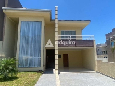 Casa para locação 3 quartos, 1 suite, 2 vagas, 374.18m², oficinas, ponta grossa - pr