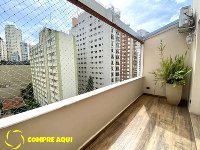 Higienópolis - cobertura | 2 quartos | terraço | 1 vaga | 115 metros