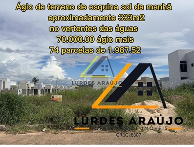 Terreno em Vertentes Das Aguas, Primavera Do Leste/MT de 10m² à venda por R$ 90.000,00