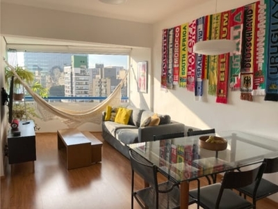 Apartamento bela vista 1 dormitório 1 vaga locação 45m²