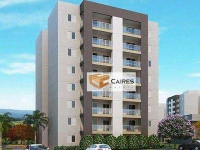 Apartamento com 2 dormitórios à venda, 60 m² por r$ 335.000,00 - balneario tropical - paulínia/sp