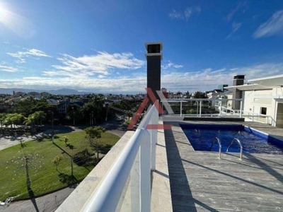 Cobertura horizontal com 3 dormitórios à venda, 332 m² privativos por r$ 3.200.000 - jurerê internacional - florianópolis/sc