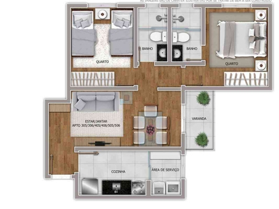 Apartamento com 2 quartos à venda no bairro Betânia, 54m²