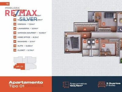 Apartamento com 3 dormitórios à venda, 103 m² por R$ 477.268,36 - Brindes - Guanambi/BA