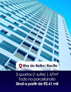 Apartamento com 3 quartos na Ilha do Retiro || Últimas Unidades Recife - PE