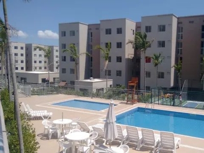 Apartamento em Nova Iguaçu, 2 quartos, sala, cozinha, banheiro e garagem.