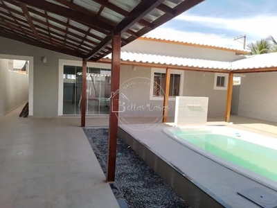 Bela casa a venda em Unamar, 3 quartos, suíte, piscina, área gourmet, Tamoios - Cabo Frio