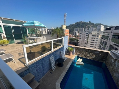 Cobertura em Campo Grande, Santos/SP de 172m² 3 quartos à venda por R$ 1.299.000,00