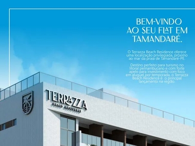 Terraza Beach Residence o seu Flat, com varanda na praia a partir de R$ 159.000,00 em Tama