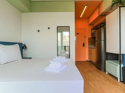 Apartamento com 1 quarto para alugar, 24m² - santa cecília