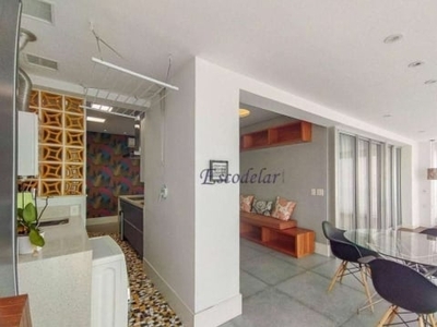 Cobertura com 2 dormitórios para alugar, 77 m² por r$ 9.860,00/mês - brooklin paulista - são paulo/sp