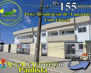 Apartamento para venda com 58m² de 3 quartos Com closet Em N. Sra. da Conceição Paulista