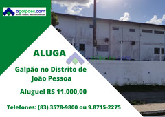 Oportunidade! Galpão com área total 2.500m² no Distrito de João Pessoa Facilito o pagamento