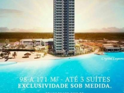 Apartamento à venda no condomínio brasil beach, bairro ribeirão do lipa - cuiabá/mt