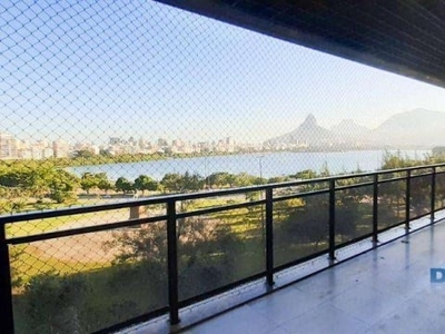 Apartamento com 4 dormitórios para alugar, 227 m² por r$ 21.996,95/mês - lagoa - rio de janeiro/rj