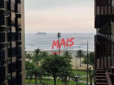 Apartamento vista para o mar, 3 quartos, 120 m² - venda ou aluguel - pompéia - santos/sp