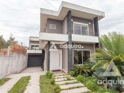 Casa à venda e locação 3 quartos, 3 suites, 3 vagas, 300m², oficinas, ponta grossa - pr