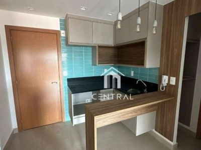 Studio com 1 dormitório para alugar no condomínio via alameda, 37 m² por r$ 3.040/mês - centro - guarulhos/sp