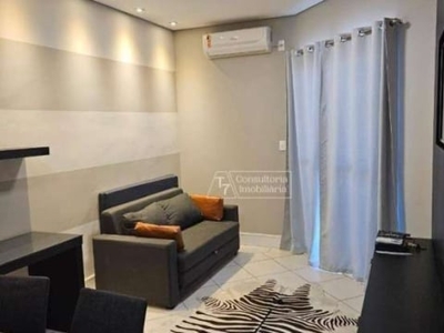 Flat com 1 dormitório para alugar, 55 m² por r$ 4.800,00/mês - centro - indaiatuba/sp