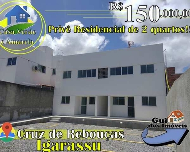 Apartamento NO Centro de Cruz de Rebouças Com 49M² de 2 quartos em Igarassu/PE - 150 MIL