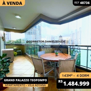 Apartamento - Vila Adyana - Residencial Grand Palazzo Teopompo - 143m² - 3 Dormitórios.