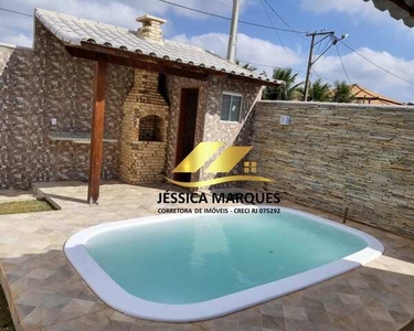 Casa com 2 quartos, piscina e área gourmet em Unamar, Tamoios - Cabo Frio - RJ