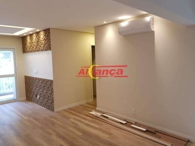 Apartamento de 82m² no helbor enjoy com 3 dormitórios, 2 vagas a venda - gopouva- guarulhos