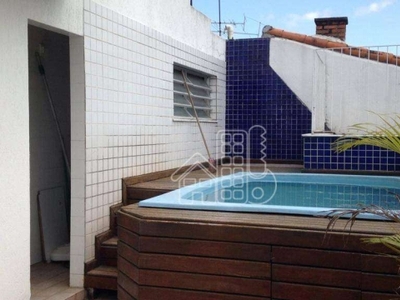 Cobertura com 3 dormitórios à venda, 200 m² por r$ 940.000,00 - icaraí - niterói/rj