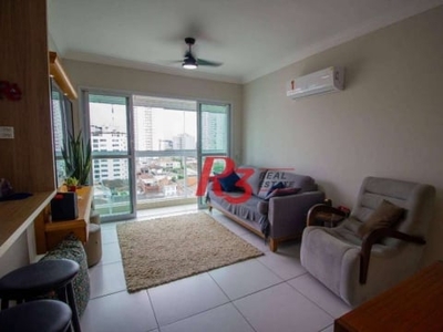 Apartamento com 2 dormitórios à venda, 82 m² por r$ 850.000,00 - aparecida - santos/sp