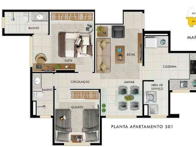 Apartamento com 2 quartos à venda no bairro Barro Preto, 61m²