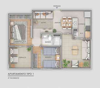 Apartamento com 2 quartos à venda no bairro Carlos Prates, 62m²