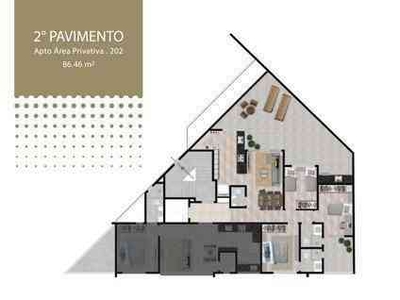 Apartamento com 3 quartos à venda no bairro Santo Agostinho, 86m²