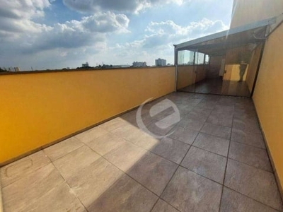 Cobertura com 2 dormitórios para alugar, 96 m² por r$ 2.255,00/mês - vila assunção - santo andré/sp