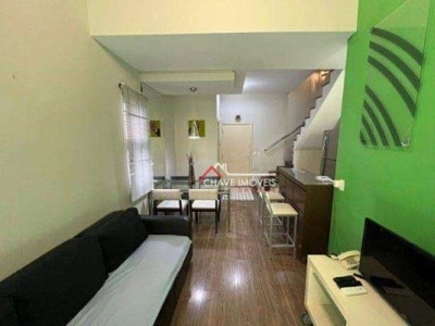 Loft com 1 dormitório à venda, 74 m² por r$ 480.000,00 - gonzaga - santos/sp