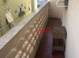 Apartamento com 1 dormitório para alugar, 65 m² por r$ 2.500,00/mês - boqueirão - santos/sp