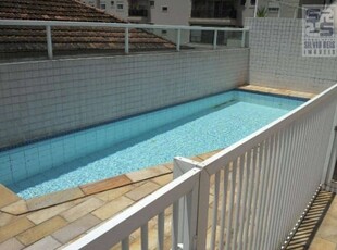 Apartamento garden com 3 dormitórios, 77 m² - venda por r$ 1.350.000,00 ou aluguel por r$ 15.000,00/mês - gonzaga - santos/sp