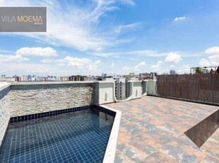 Cobertura com 2 dormitórios, 182 m² - venda por r$ 3.400.000,00 ou aluguel por r$ 16.428,72/mês - moema - são paulo/sp