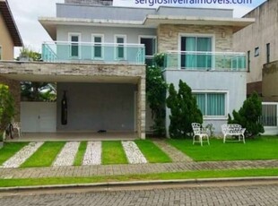 Excelente casa porteira fechada para aluguel no eusébio com 3 suítes, piscina privativa.